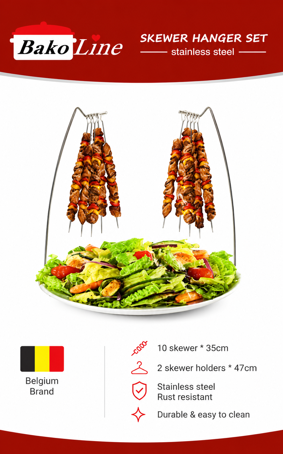 Set de Soporte para Brochetas BakoLine