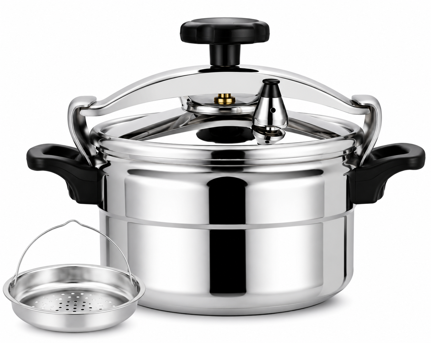 🔥 Olla a Presión de Aluminio | Cocción Rápida, Segura y Eficiente 🔥 ⚠️ Nota: Solo el modelo de 2,5 litros incluye vaporera. 🍲✨