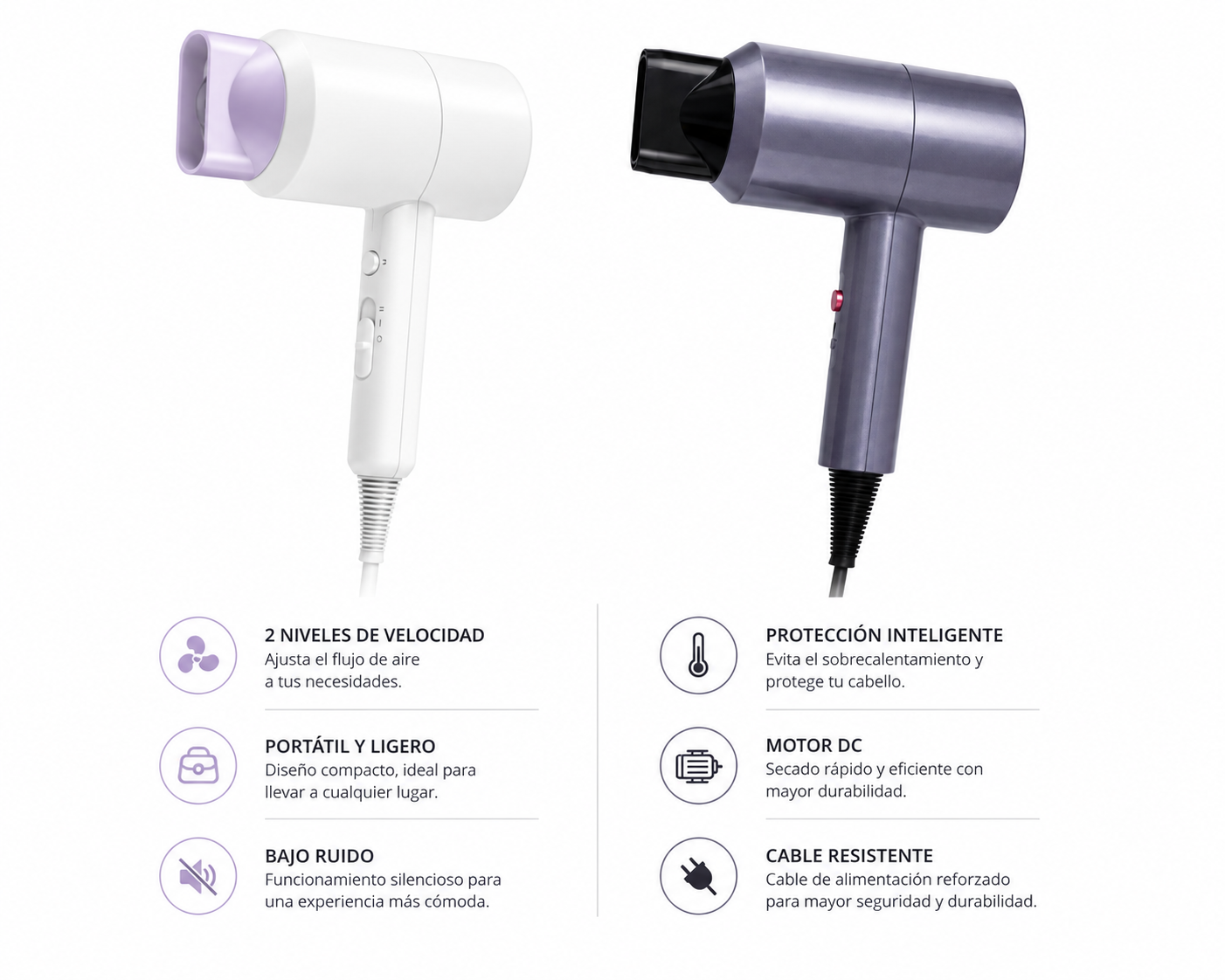🔥 Secador de Pelo SPARK Mini Pro 1200W | Compacto, Potente y Silencioso 🔥 Seca más rápido, peina mejor y disfruta de resultados profesionales estés donde estés. 💨✨