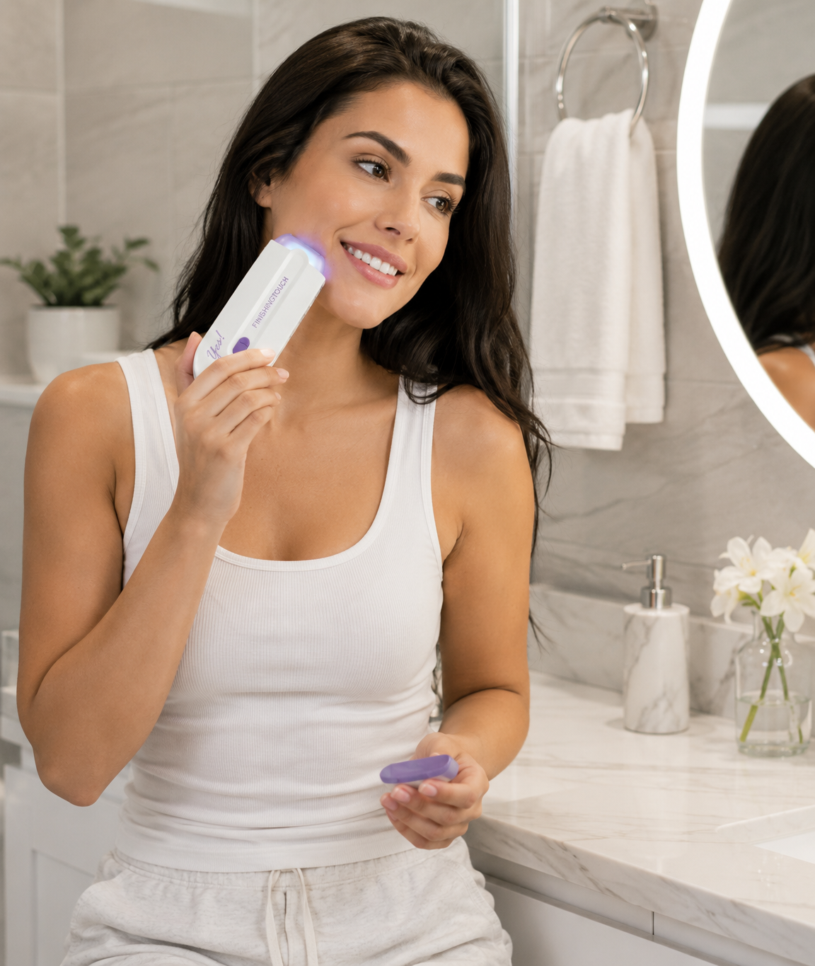 🔥 Depilador Eléctrico Finishing Touch Yes! | Depilación Sin Dolor y Recargable 🔥 Disfruta de una piel suave y perfecta en cualquier momento con una depilación rápida, cómoda y segura. ✨💖