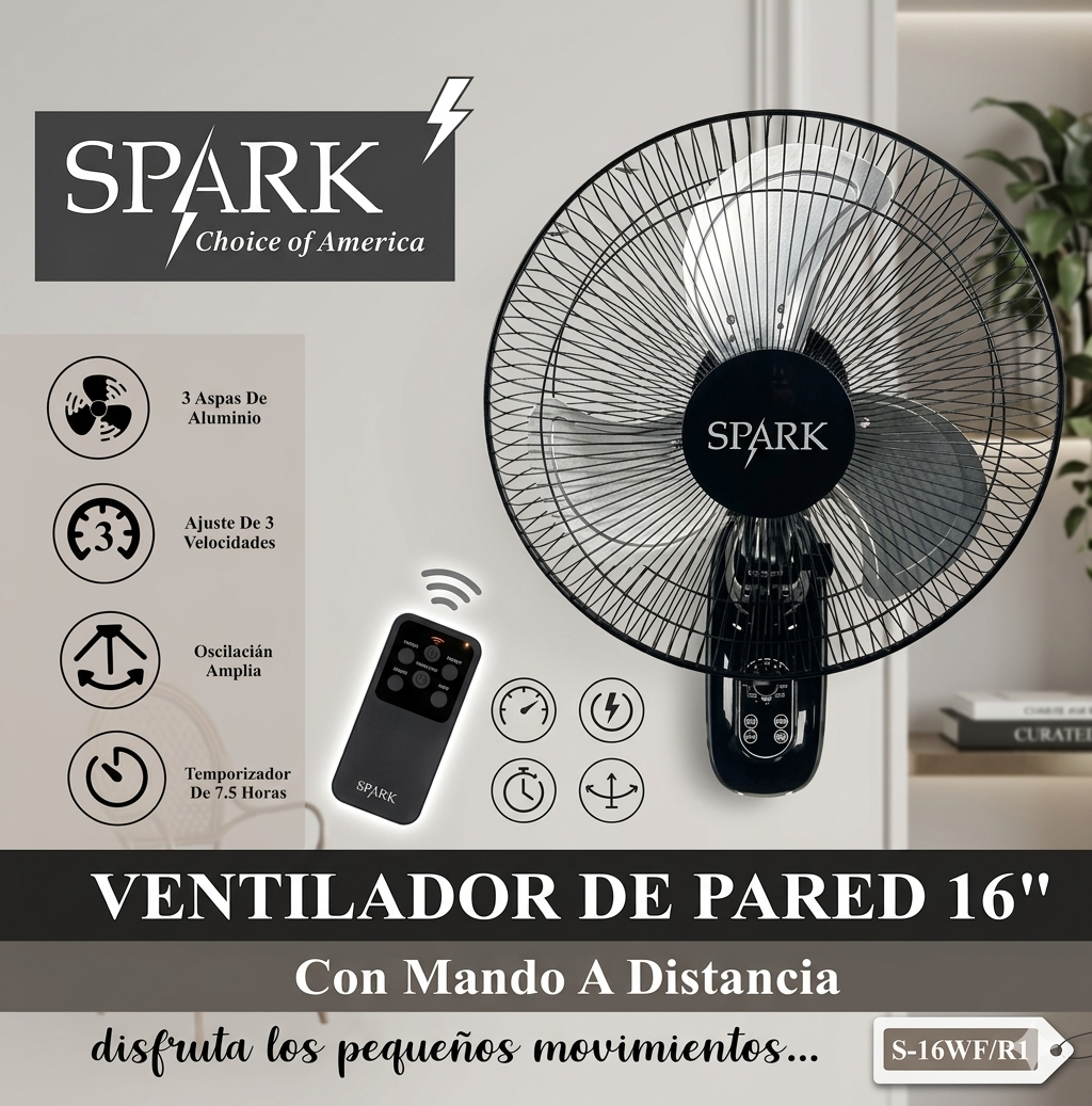 Ventilador de Pared Spark 16"