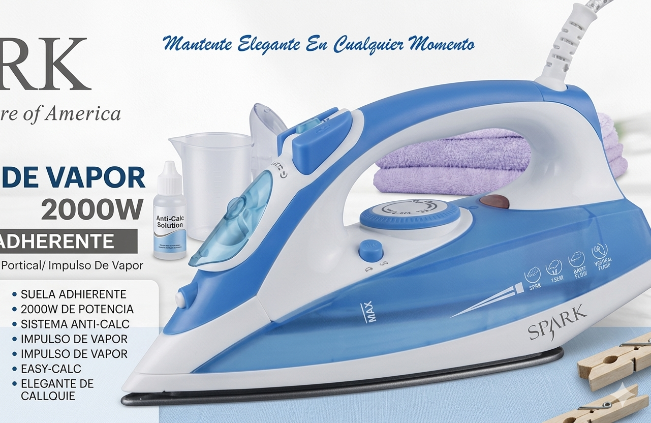 Plancha de Vapor SPARK 2000W