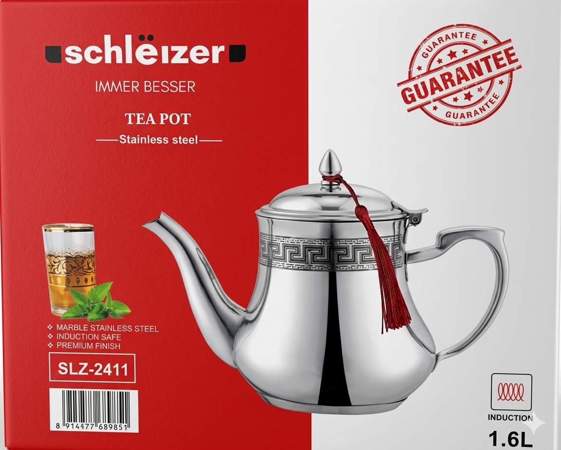 Tetera Schleizer de Acero Inoxidable
