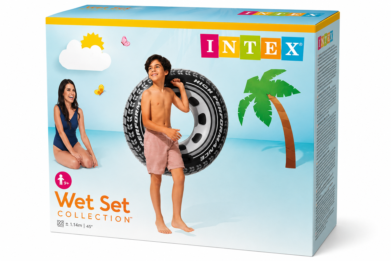 Rueda Hinchable Intex Monster Truck 114 cm | Flotador XXL para Piscina y Playa | PVC Reforzado | +9 Años | Diversión Garantizada