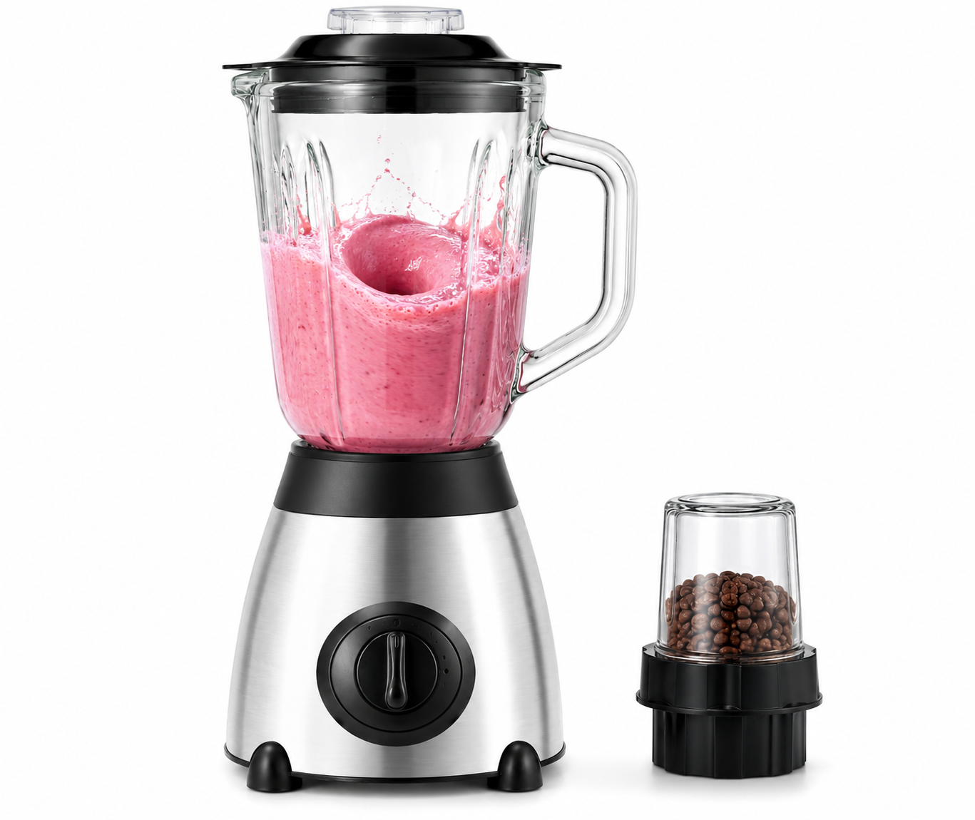 🔥 Licuadora de Vidrio 2 en 1 COMFY NEST 1200W | Jarra 1,5L + Vaso 0,4L y 5 Velocidades 🔥  Potencia profesional, máxima versatilidad y resultados perfectos en cada preparación. 🥤✨
