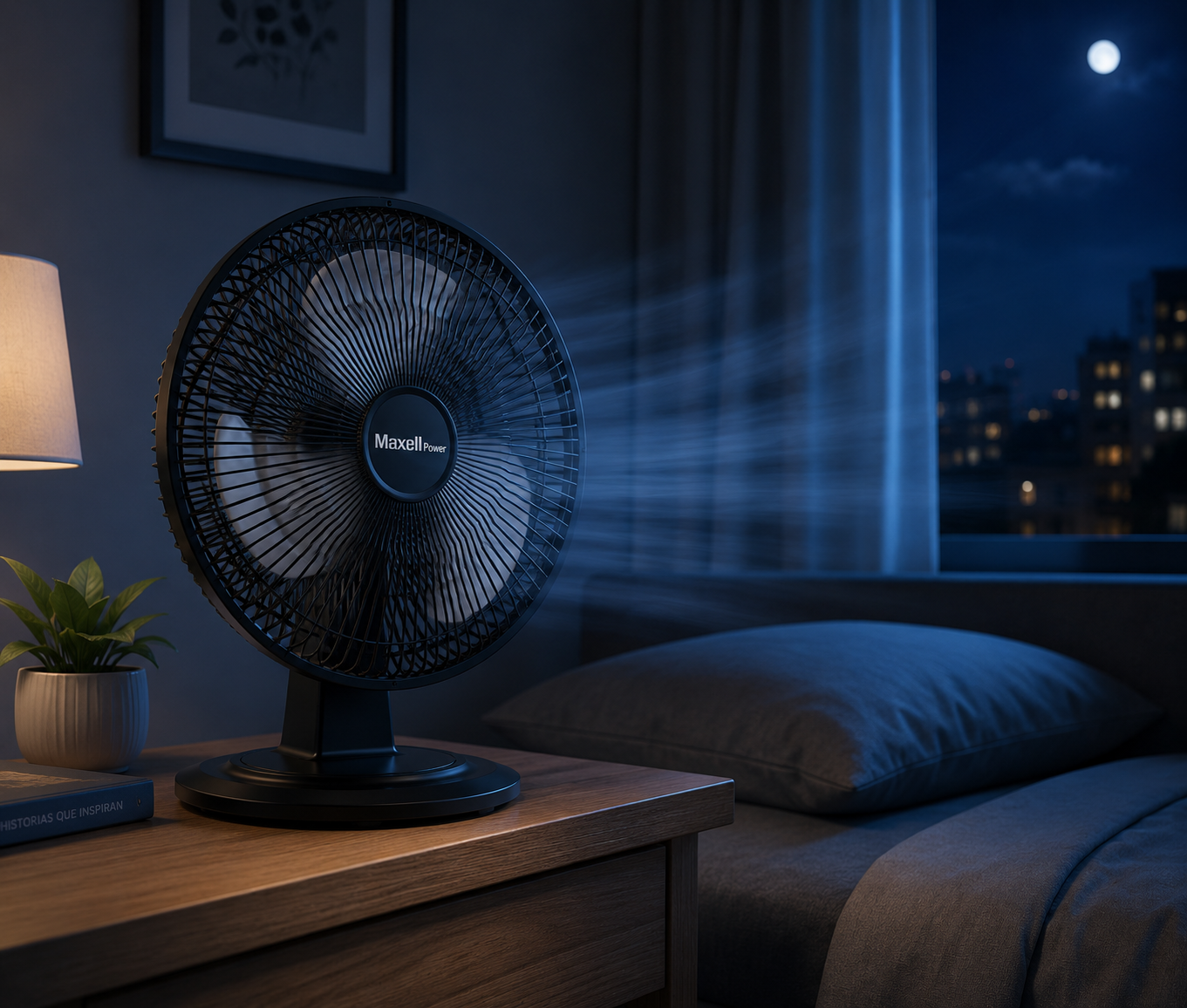 🔥 Ventilador de Sobremesa Maxell Power | Compacto, Potente y Silencioso 🔥  La solución perfecta para disfrutar de una brisa fresca y confortable en cualquier momento del día. 🌬️✨