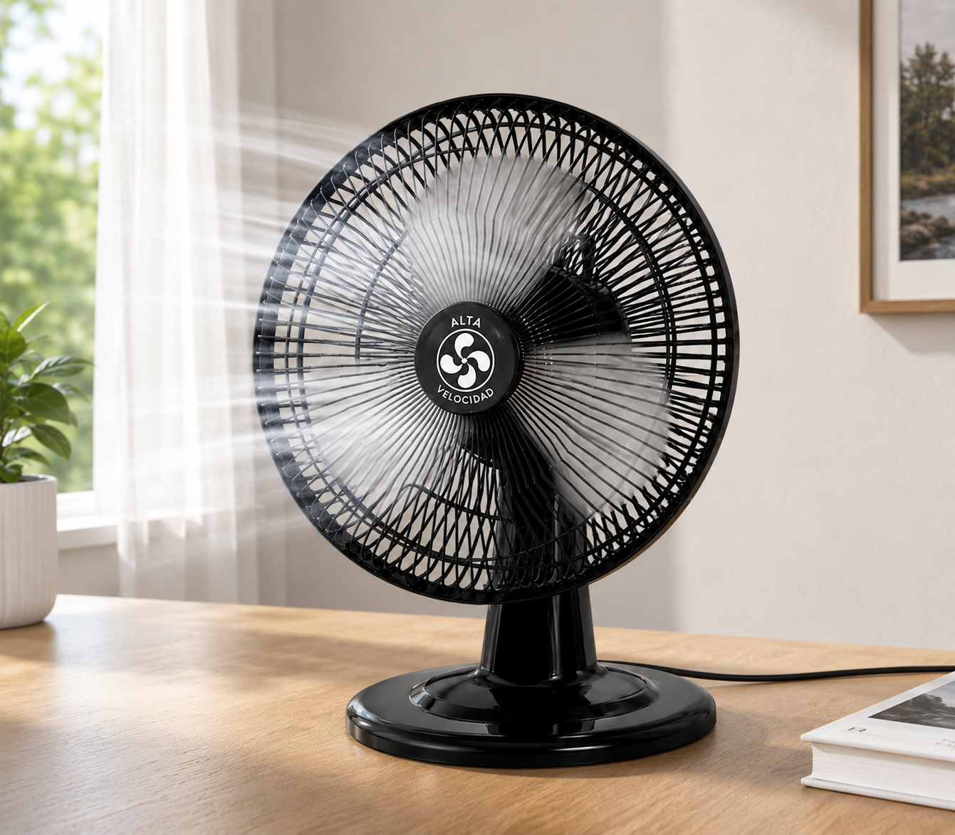 Ventilador de Mesa 10" (25.4 cm) Alta Velocidad Oscilante 3 Velocidades DF-1012