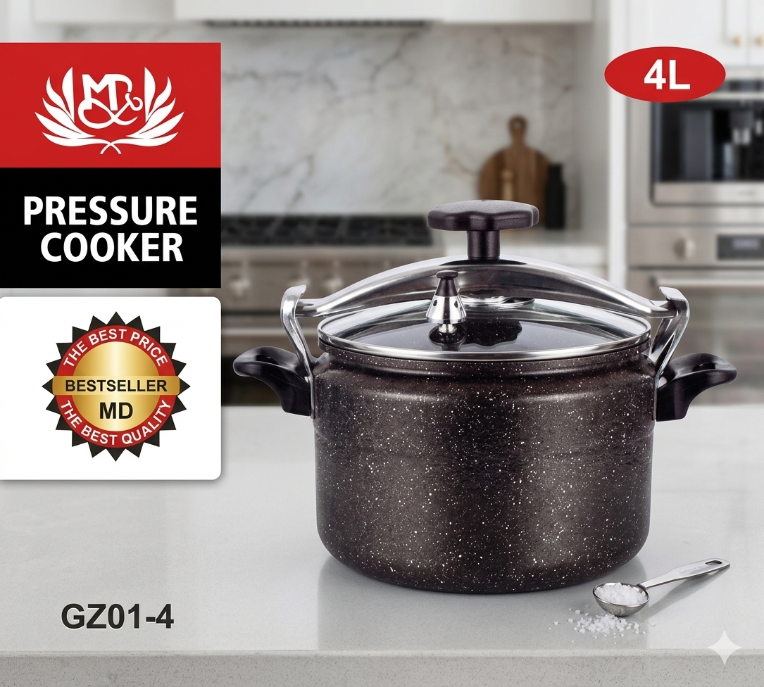 Olla Negra de Aluminio Resistente y Elegante
