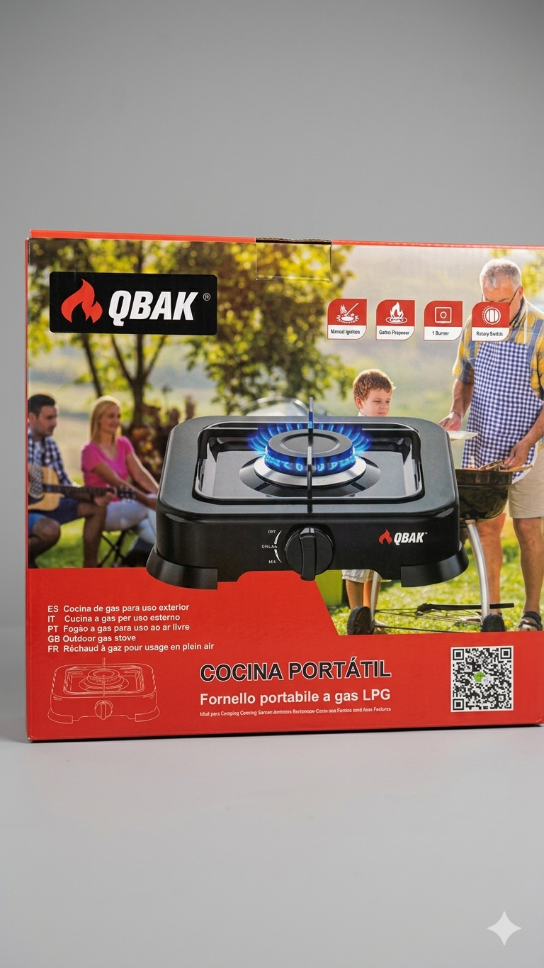 Cocina Portátil a Gas QBAK