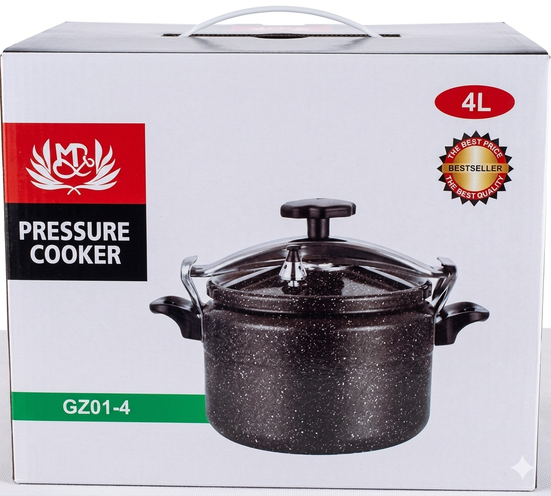 Olla Negra de Aluminio Resistente y Elegante
