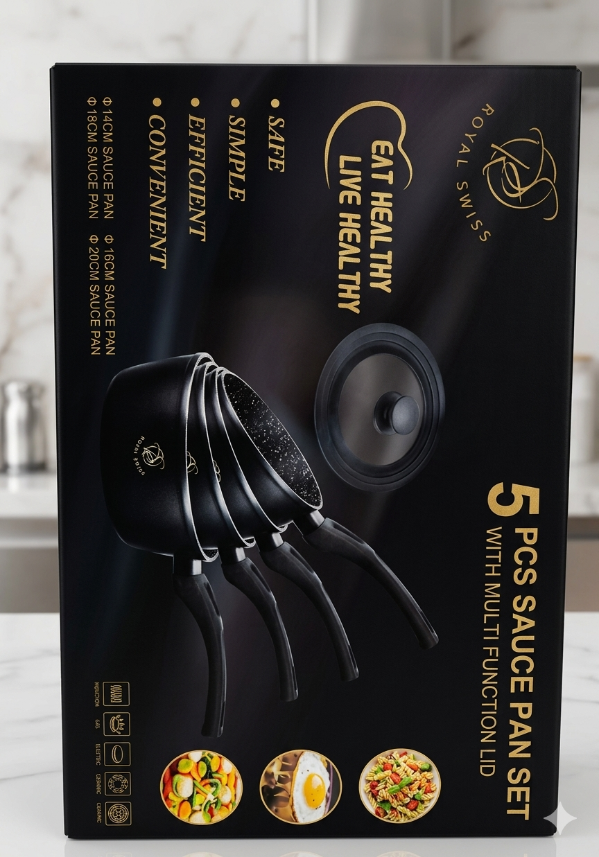juego de Cazos Royal Swiss de 5 Piezas